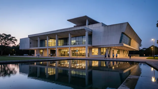 Imagem gerada por IA: Edifício do Supremo Tribunal Federal em Brasília ao entardecer.