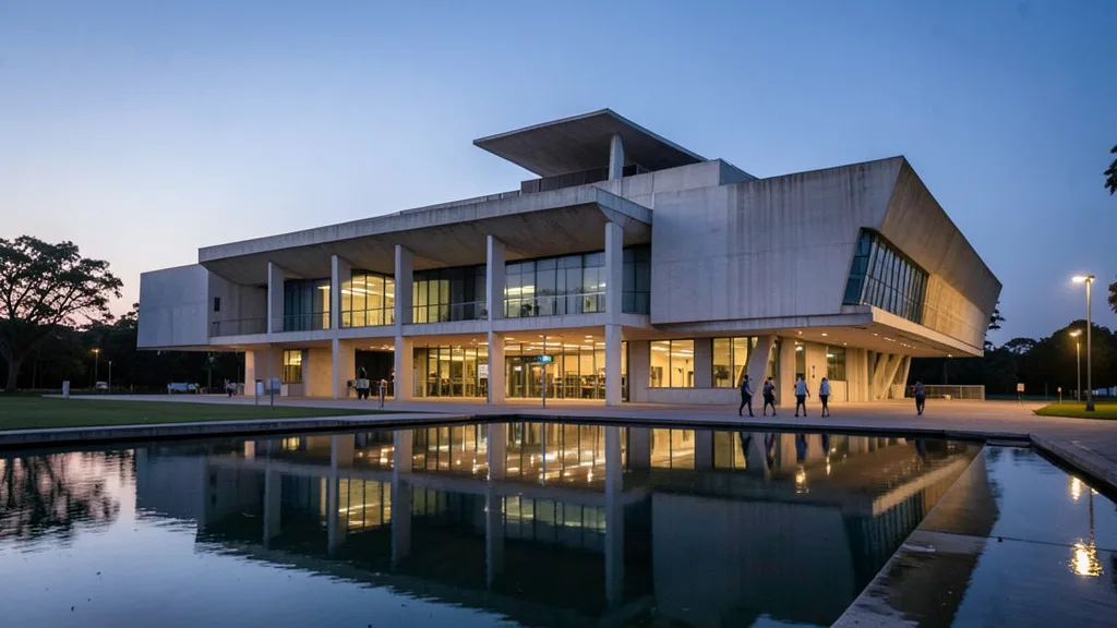Imagem gerada por IA: Edifício do Supremo Tribunal Federal em Brasília ao entardecer.
