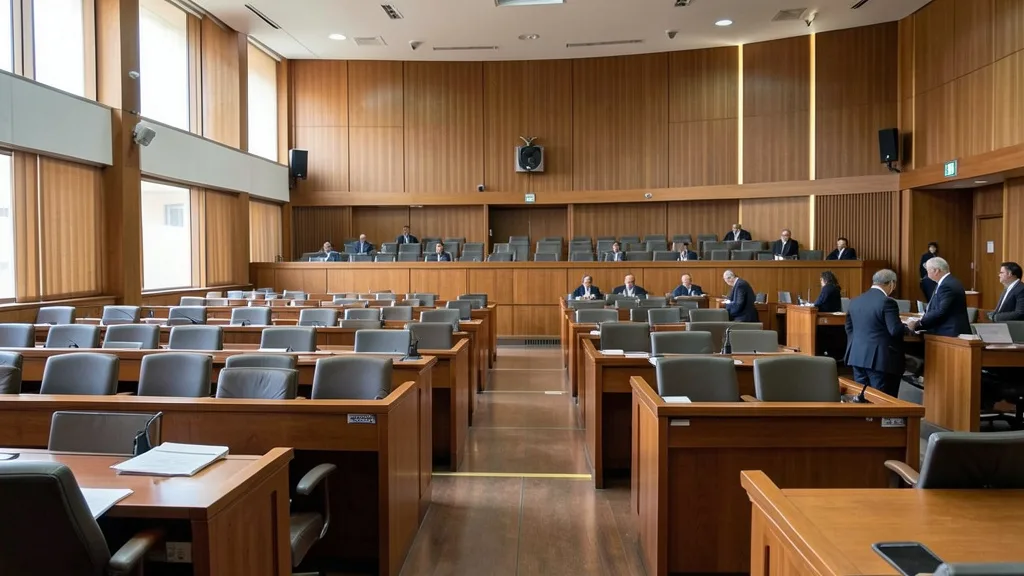 Imagem gerada por IA: Plenário da Assembleia Legislativa de São Paulo com parlamentares conversando ao fundo.