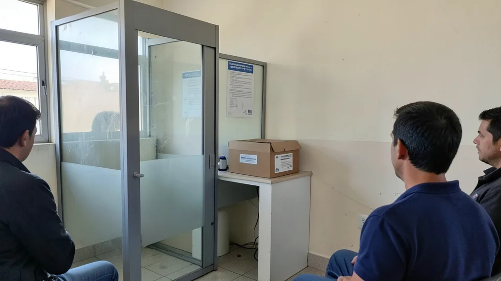 Imagem gerada por IA: Cabine de votação e urna em uma seção eleitoral de Brasília.