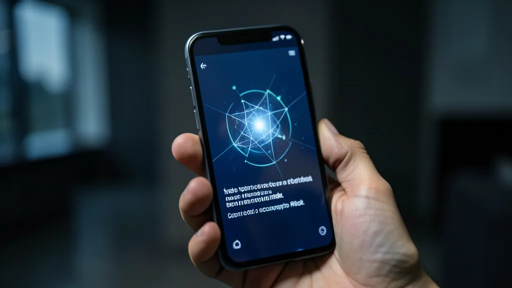 Imagem gerada por IA: Celular exibindo um anúncio, em uma imagem que representa o risco de espionagem digital.