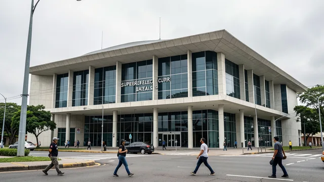 Imagem gerada por IA: Fachada do Tribunal Superior Eleitoral em Brasília, onde será analisado o recurso de Garotinho.