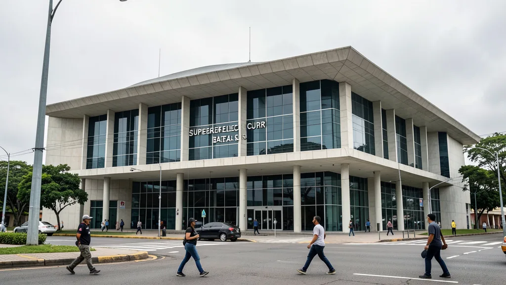 Imagem gerada por IA: Fachada do Tribunal Superior Eleitoral em Brasília, onde será analisado o recurso de Garotinho.
