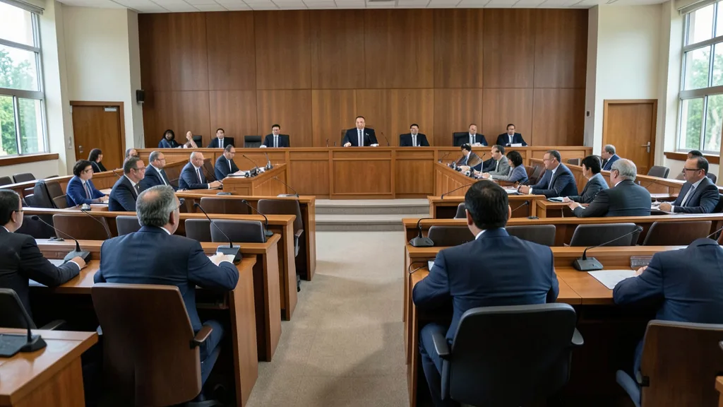 Imagem gerada por IA: Plenário da Assembleia Legislativa do Rio de Janeiro durante uma sessão.
