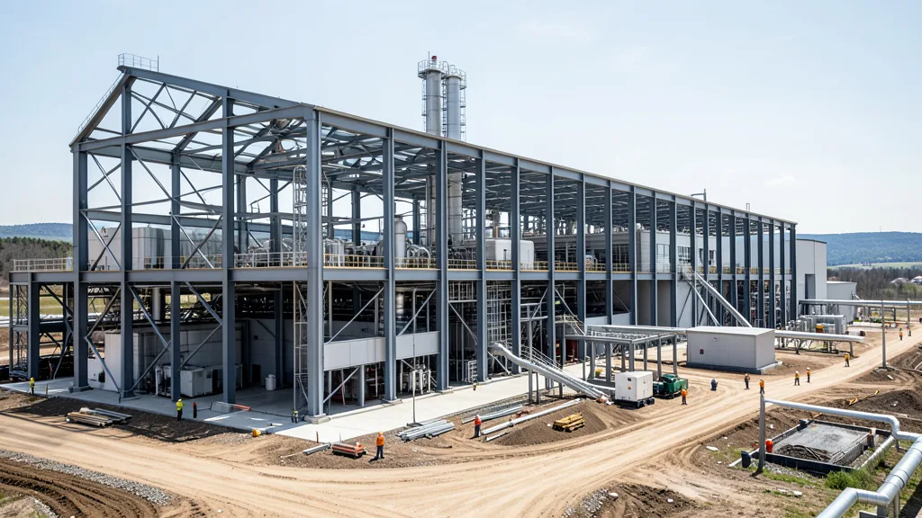 Imagem gerada por IA: Fábrica de semicondutores em construção no norte do estado de Nova York.