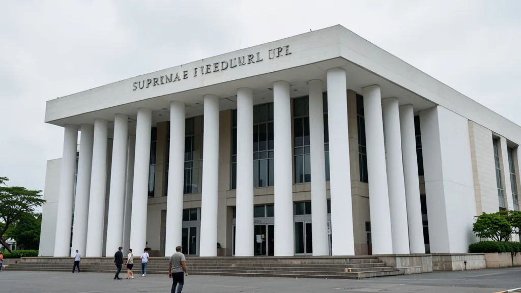Imagem gerada por IA: Fachada do Supremo Tribunal Federal, em Brasília.