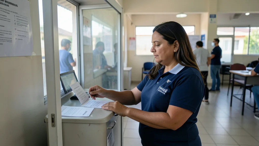 Imagem gerada por IA: Iara Pimentel vota em uma seção eleitoral em Montes Claros.