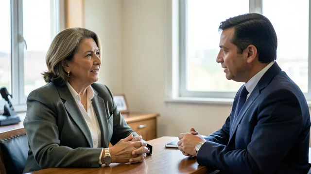 Imagem gerada por IA: Janja conversa com uma assessora em um ambiente de trabalho no Palácio do Planalto.
