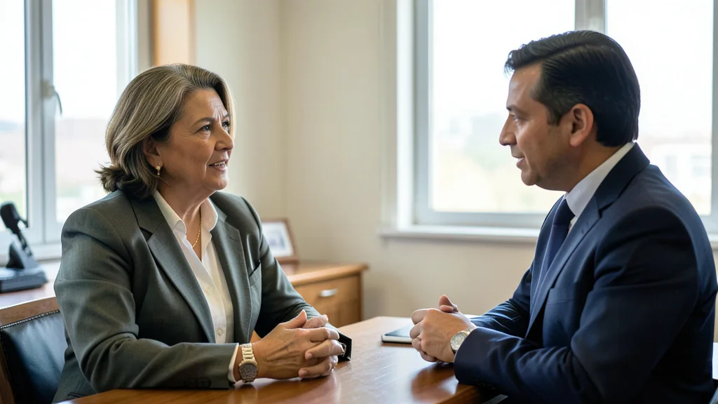 Imagem gerada por IA: Janja conversa com uma assessora em um ambiente de trabalho no Palácio do Planalto.