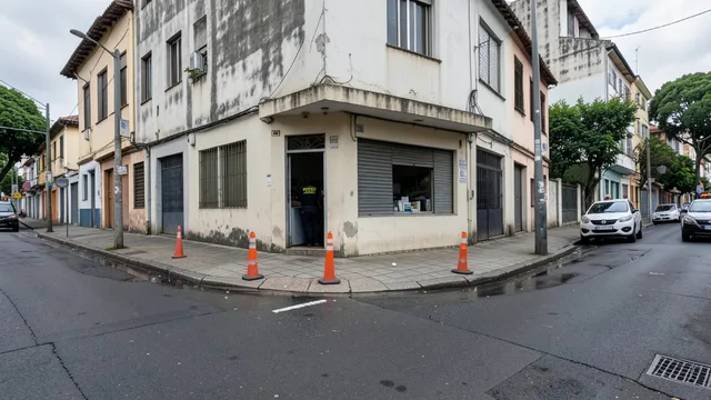 Imagem gerada por IA: Esquina de Moema onde ocorreu uma abordagem policial investigada.