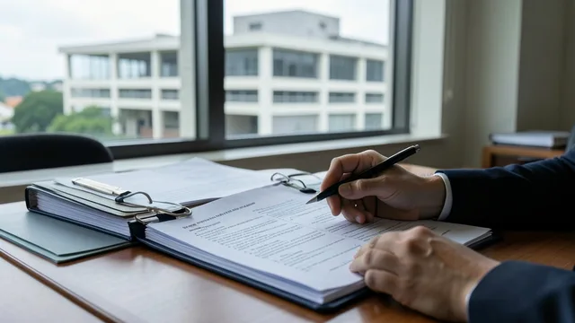 Imagem gerada por IA: Documentos orçamentários sobre uma mesa, com o Congresso Nacional ao fundo.