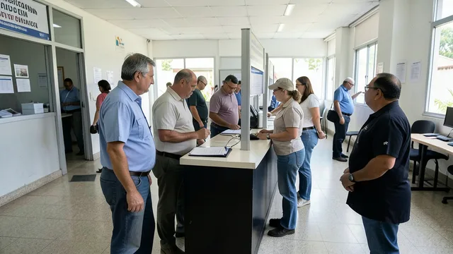 Imagem gerada por IA: Eleitores genéricos em uma seção de votação durante o segundo turno da eleição.