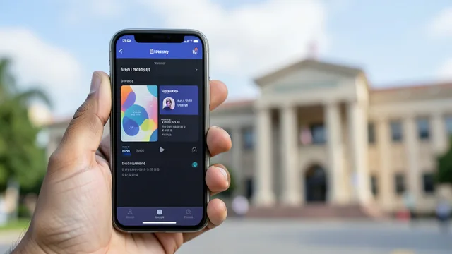 Imagem gerada por IA: Celular com uma ferramenta genérica de criação de imagens por inteligência artificial diante de um tribunal eleitoral.