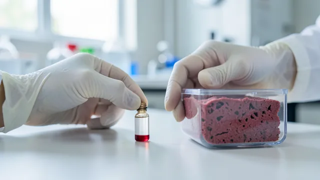Imagem gerada por IA: Profissional de laboratório prepara amostras para pesquisa de uma vacina experimental contra melanoma.