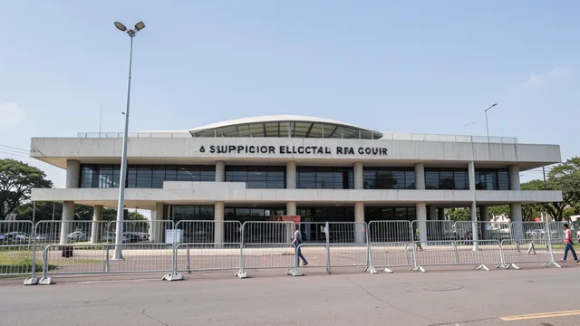 Fachada do Tribunal Superior Eleitoral, em Brasília.