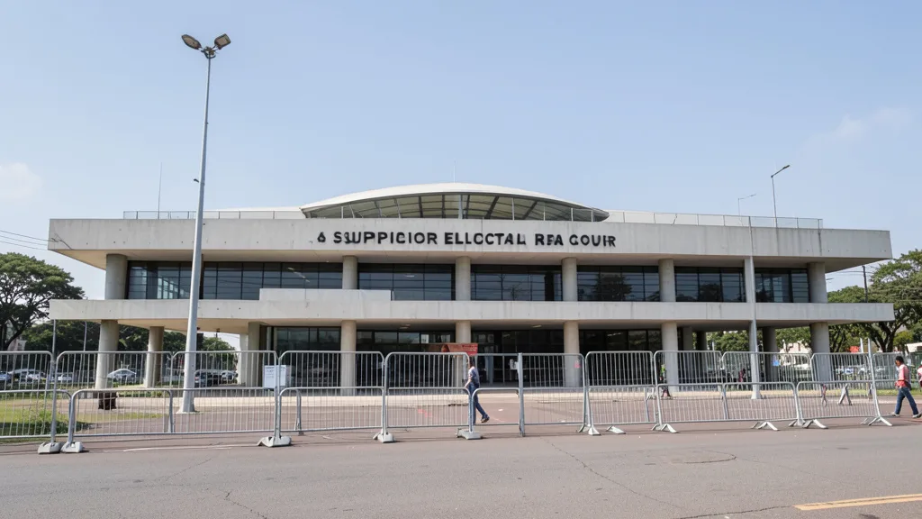Fachada do Tribunal Superior Eleitoral, em Brasília.
