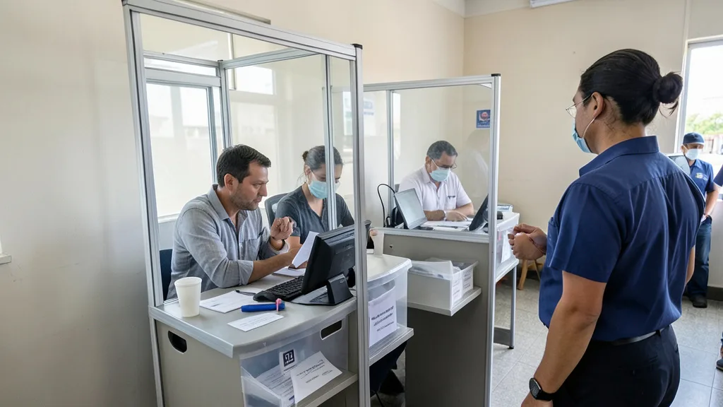 Imagem gerada por IA: Eleitores genéricos em uma seção eleitoral durante a votação no Paraná.