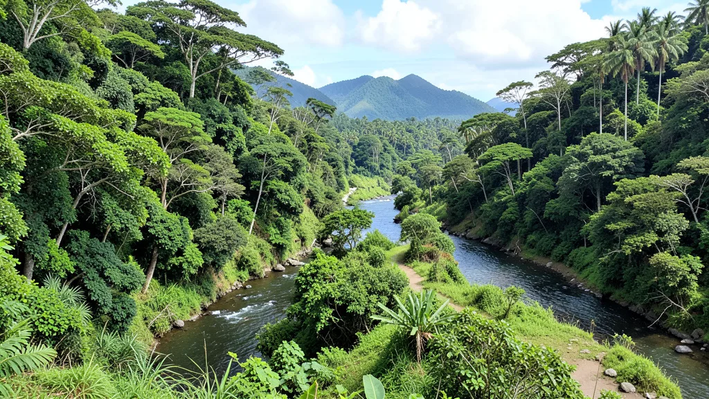 Imagem gerada por IA: Trecho de floresta nativa conectando áreas de Mata Atlântica no Rio de Janeiro.