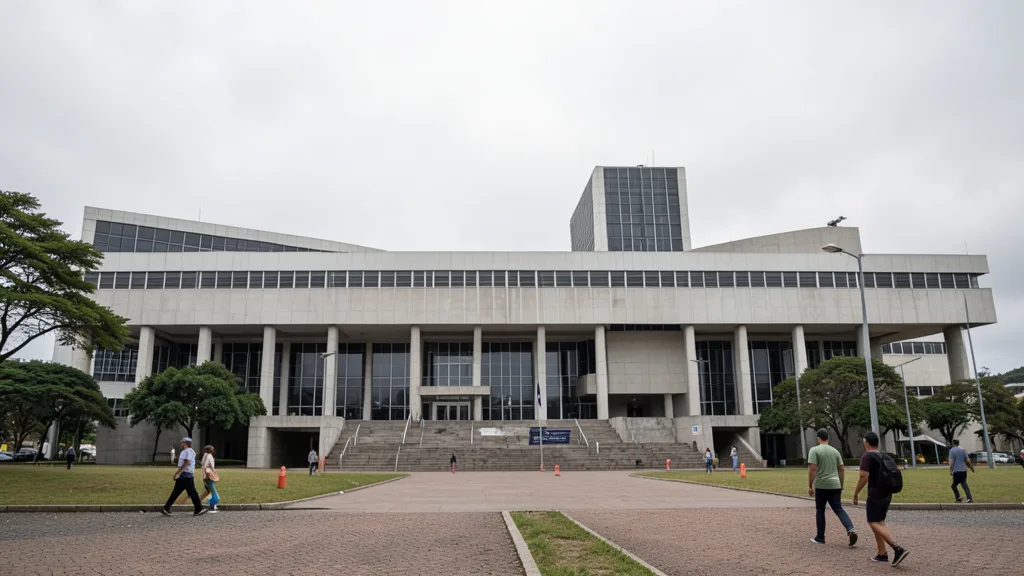 Imagem gerada por IA: Fachada do Superior Tribunal de Justiça, em Brasília.