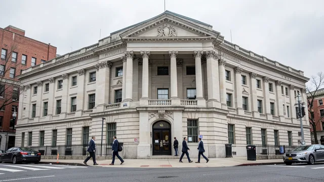Imagem gerada por IA: Edifício do Departamento do Tesouro dos Estados Unidos em Washington, D.C.