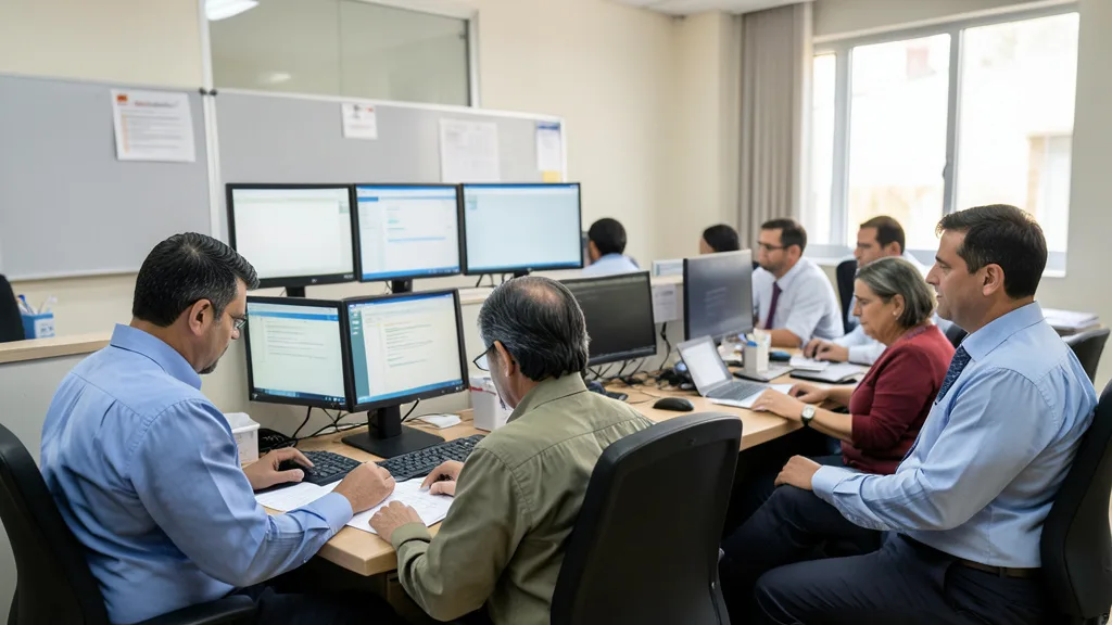 Imagem gerada por IA: Equipe acompanha a apuração dos votos em uma sala de operações eleitorais.