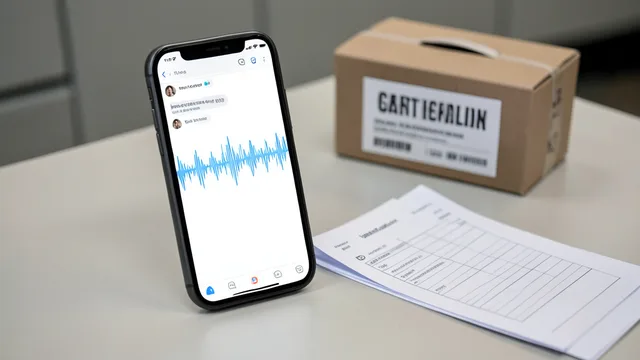 Imagem gerada por IA: Celular com uma mensagem de áudio ao lado de uma urna eletrônica e cédulas sem identificação.