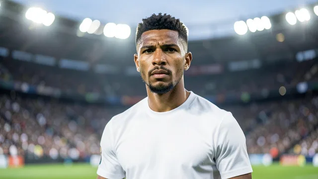 Imagem gerada por IA: Vinícius Júnior em campo durante uma partida de futebol.