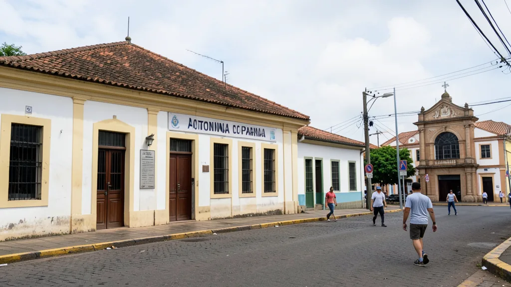 Imagem gerada por IA: Prédio público em Antonina, cidade do litoral do Paraná.